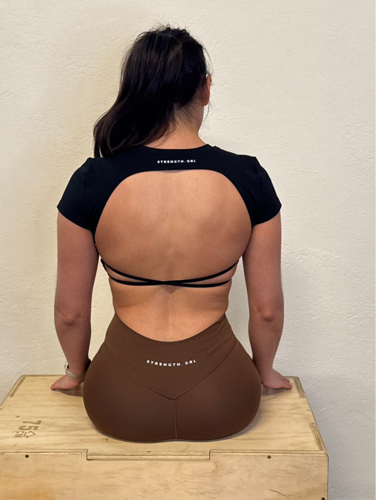 The Cropped Backless Tee